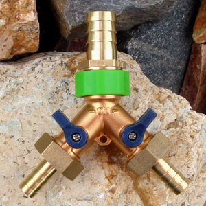 定制家用软管宝塔接头球阀开关铜三通分流阀 浇花喷雾滴灌分水器