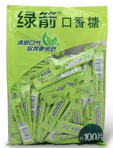 绿箭口香糖100片袋装薄荷味清新口气单片300g包邮