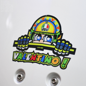 tutu图图车贴 定制罗西46元素五大洲头盔反光贴摩托车防水贴纸贴