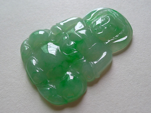 老坑天然a货翡翠手镯高冰玻璃种观音满阳绿色飘花玉石吊坠7人付款10