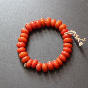 古董古玩杂项收藏 老琉璃手链手串 算盘子珠子编珠隔珠散珠单颗珠