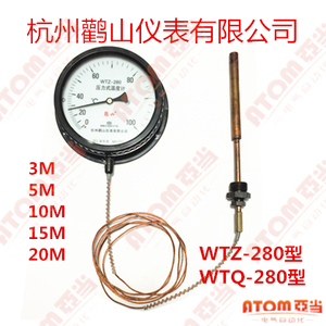 杭州鹳山WTZ-280蒸汽压力式指针温度计 锅炉工业用100度150MM表面