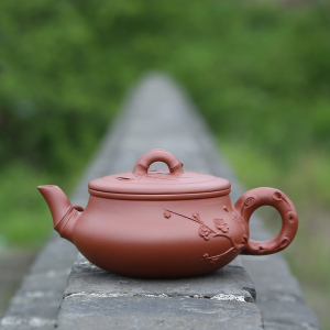 紫砂吴 紫砂壶 手工紫砂壶 陈旭凤原矿清水泥 青梅竹马