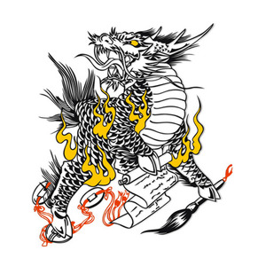 灵点 麒麟车贴车门贴 车身贴 汽车贴纸车头盖引擎盖备胎个性车贴