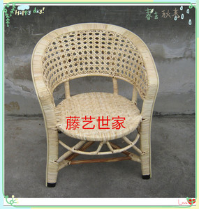 纯手工编织天然藤椅小藤椅子靠背椅特价阳台户外休闲椅成人小凳子