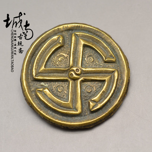 50恒素旗舰店天猫六字真言莲花佛教太极胸章 民族风万字佛印胸针