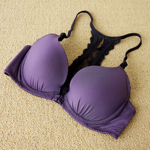 正品台湾前扣文胸罩内衣调整型美背y防滑肩带聚拢一字领漏背6623