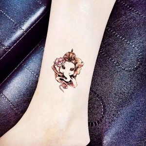 文艺清新小象纹身贴 男女款防水可爱俏皮小象 持久逼真纹身贴纸