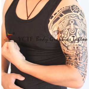 亿彩腾飞强森纹身贴强森同款纹身纸防水纹身贴纸rock半甲纹身贴