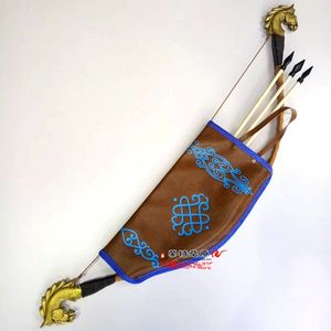 儿童弓箭模型双马头儿童款弓箭玩具内蒙古木制马头弓模型包邮