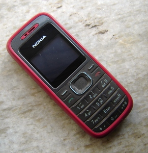 nokia/诺基亚1208直板手机原装正品耐用老人机正常可红色