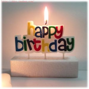 HAPPY BIRTHDAY生日快乐蜡烛字牌 字母儿童多彩蛋糕创意排整块