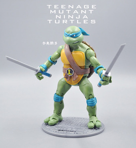 日本正版散货忍者神龟双刀武器  达芬奇(里奥纳多)四肢可动