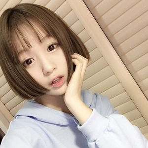 [转卖]晶哥哥同款假发女短发bobo韩国短直发空气齐刘海波波