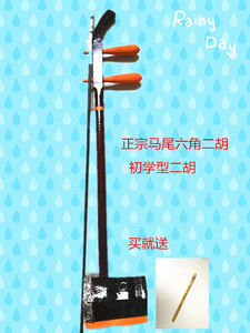 包邮自产自销仿红木初学六角二胡 配马尾弓民族乐器送配件弦特卖