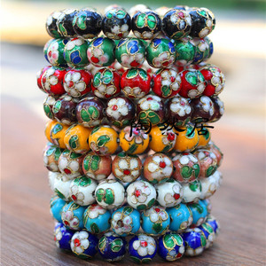 中国风特色礼品景泰蓝掐丝珐琅12mm手串手链手镯串珠 多色 送老外