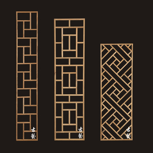 定制榆木花格中式装修吊顶通花板实木格窗花灯罩背景装饰过道走廊