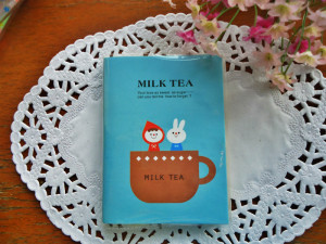 milk tea 可爱奶茶时光胶套本 记事本 笔记本 本子促销