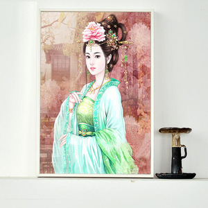 包邮卡卡满钻钻石画点钻贴钻画十字绣简约现代人物古代美女美人图