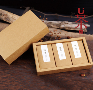特价牛皮纸茶叶包装盒花茶礼盒加厚创意简易通用散茶空盒子小抽