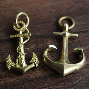 海军风格纯黄铜水手船锚吊坠挂坠车钥匙扣挂饰挂件包配饰情侣礼物