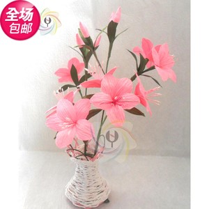 仿真花纸花假花手工diy花永生花收缩纸皱纹纸手揉纸 杜鹃花