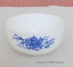 厂家促销4.25寸韩式陶瓷家用米饭汤碗餐具散装青花瓷亚光碗厨房品