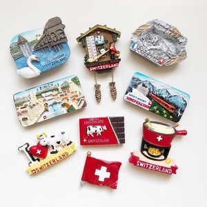 瑞士旅游纪念品树脂3d立体冰箱贴磁贴留言贴