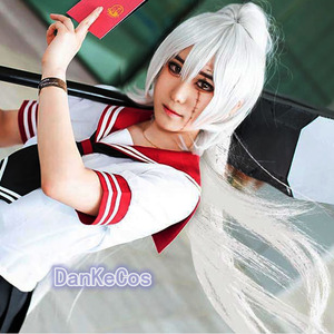 蛋壳家cosplay假发恶魔之谜/番场真昼·真夜银白马尾loli女仆