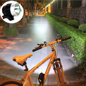 超亮 LED 强光T6自行车灯头灯USB充电L2单车灯山地车前灯手电装备