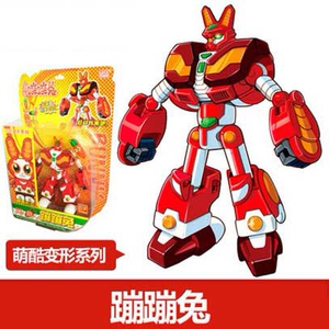 正版灵动蹦蹦兔变形机器人1821蹦蹦兔1822 智智龟8.5寸儿童玩具