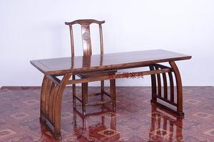 古典仿古实木家具书画桌办公桌写字台南榆木中式书法琴桌学生书桌