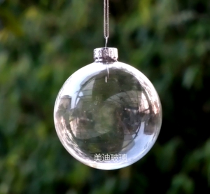 透明玻璃可开水晶球空心球橱窗装饰商场专柜圣诞节树上装饰品挂件