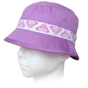 红燕坊 by05粉紫色儿童渔夫帽盆帽 太阳帽遮阳帽 女童帽子51 53cm