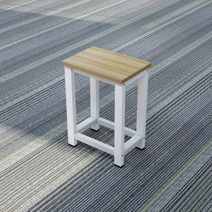 简约钢木凳子培训课桌凳学生凳子工厂车间操作凳小方凳铁凳子简易
