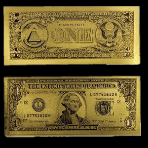 新品1美元钞票 纪念币块 批发把玩硬币金币纸票古董装饰日币纸币