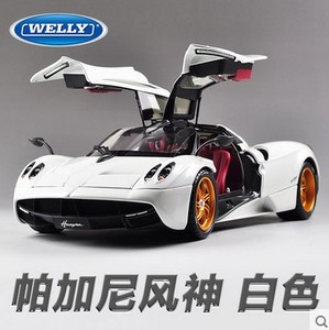 WELLY 1:18原厂威利GTA 帕加尼风神Huayra 白色 合金汽车模型