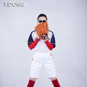 一动比垒球比赛服V领新款刺绣上衣 男女棒球专业外套