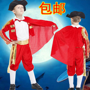 万圣节cosplay服装儿童化妆舞会演出服饰男童西班牙斗牛士服装