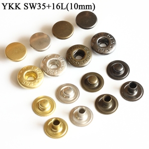 正品日本YKK纯黄铜四合扣S弹簧SW35+16L（10mm扣面）手工皮艺五金