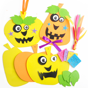 希宝万圣节eva南瓜挂件表情装饰品 幼儿园儿童手工diy制作材料包