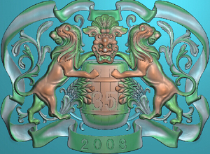 2021原创双狮子门精雕图标牌狮子门浮雕图雕刻图木雕图石雕图挂件