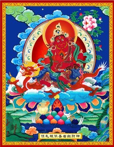 红财神 红赞吧啦 赞吧啦 财神 密宗 佛像 金属唐卡 宗教信仰