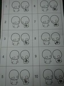 手翻书模板 抱抱 翻页动画模板 情人节 礼物 手绘本素材 diy