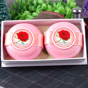 上海蜂花玫瑰高级洁面香皂115g*2 保湿洁面香皂沐浴肥皂