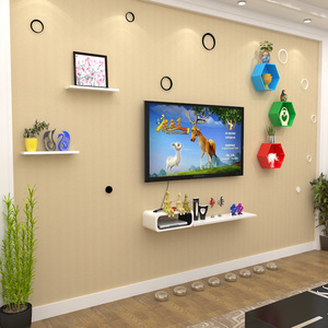 电视墙装饰造型墙柜客厅墙壁创意格子墙上壁挂电视柜背景墙置物架