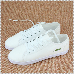 新款鳄鱼男鞋帆布鞋韩版潮流鳄鱼牌布鞋低帮板鞋运动休闲鞋小白鞋