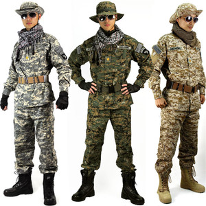 美式迷彩cs套装外军特种兵迷彩作训服acu沙漠cp迷彩服城市丛林男