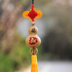 结编织绳白玉葫芦纯铜挂件招财开运吉祥保平安压门对门非花花喵9