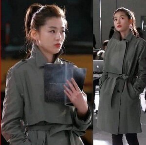 秋季新款韩版修身千颂伊全智贤明星同款风衣女外套